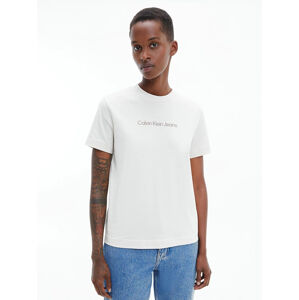 Calvin Klein dámské bílé tričko - XS (0K5)